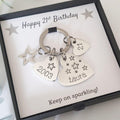 Birthday Keep on Sparkling Star Keyring