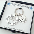 Personalised Birthday Washer and Star Keyring — Hand Stamped Gift