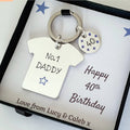 Personalised T-Shirt Keyring | Birthday Gift for Him