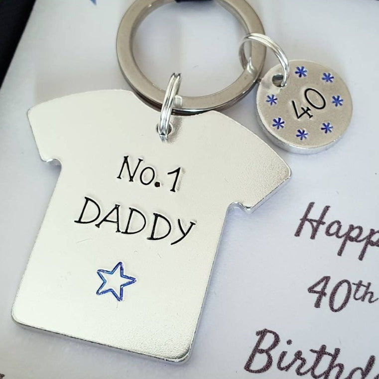 Personalised T-Shirt Keyring | Birthday Gift for Him