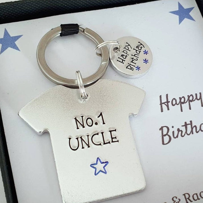 Personalised T-Shirt Keyring | Birthday Gift for Him
