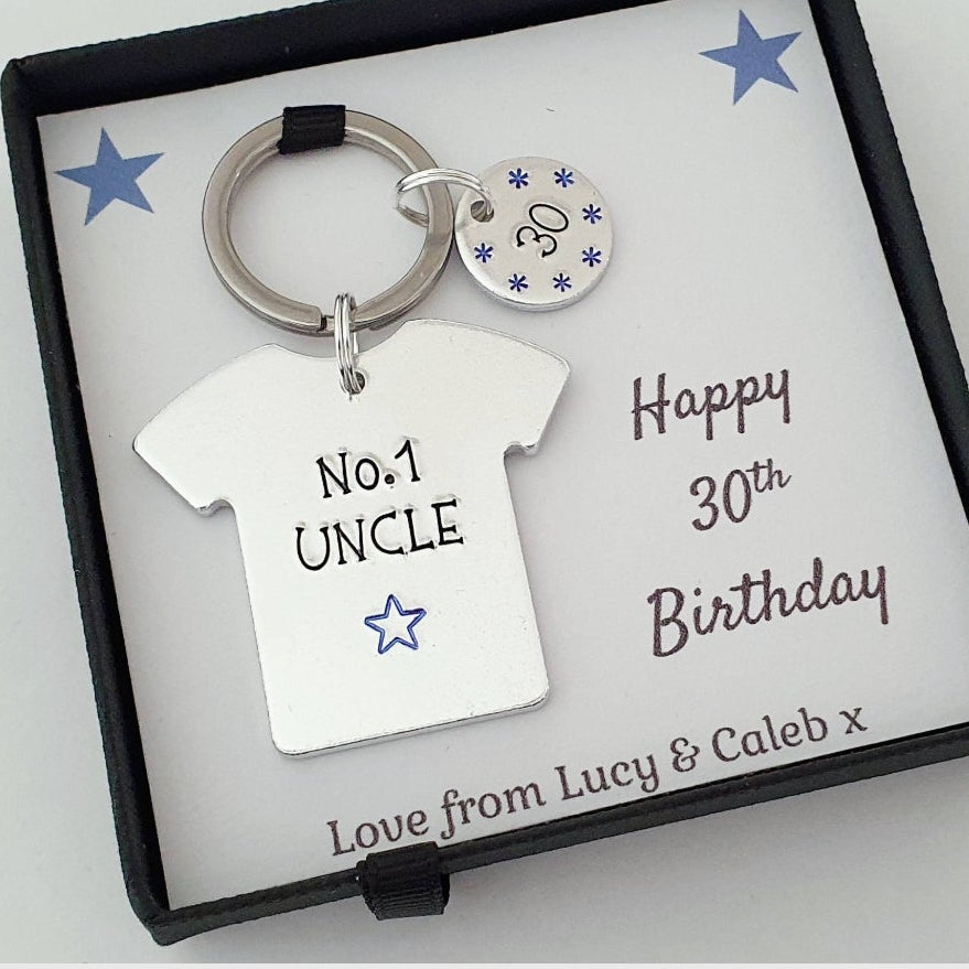 Personalised T-Shirt Keyring | Birthday Gift for Him