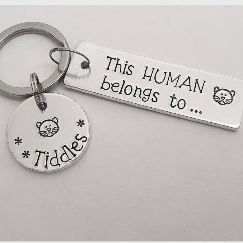 Personalised Cat Name Keyring