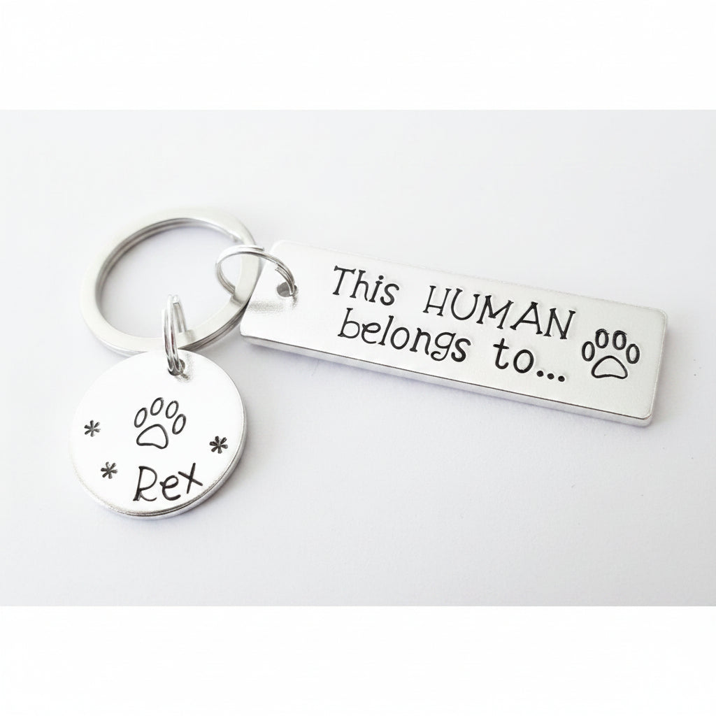 Personalised Paw Print Keyring