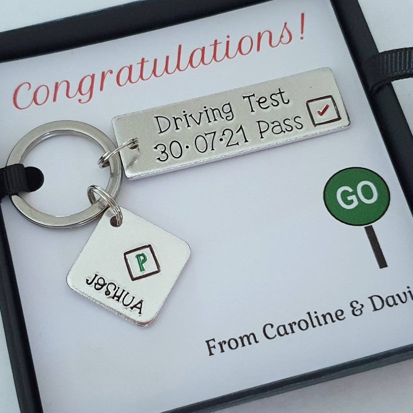 Driving Test Pass Keyring — Personalised Gift
