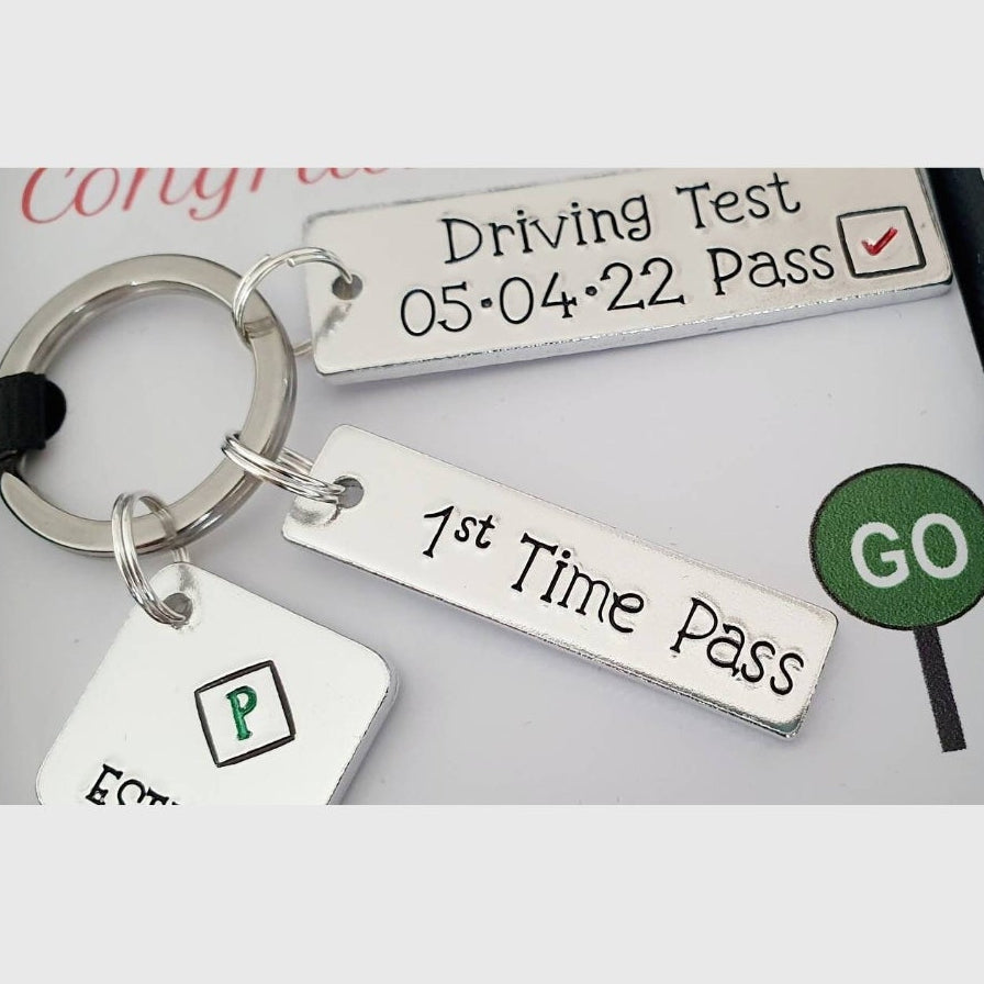 Driving Test Pass Keyring — Personalised Gift