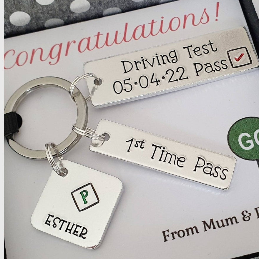 Driving Test Pass Keyring — Personalised Gift